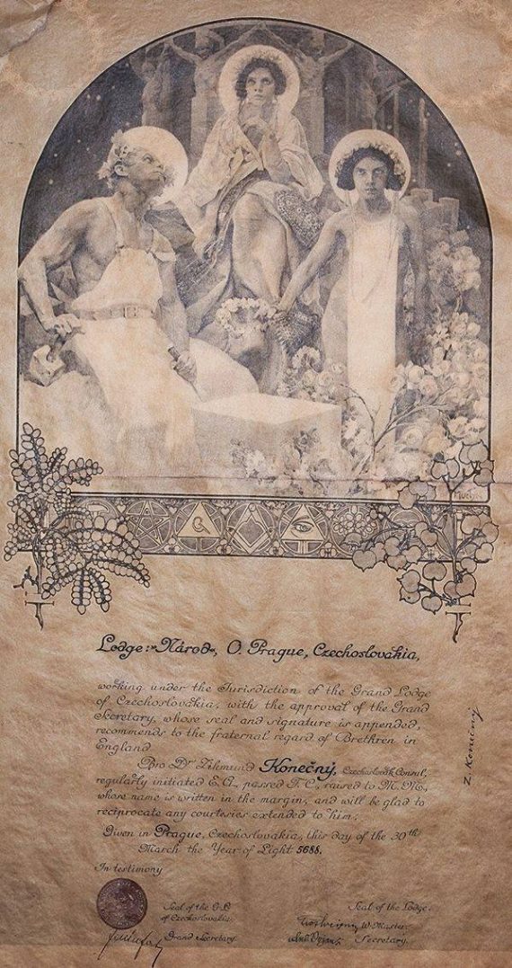 Historický pas člena Lóže Národ